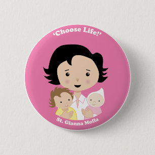 St. Gianna Molla Ronde Button 5,7 Cm