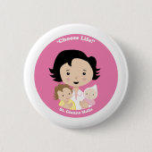 St. Gianna Molla Ronde Button 5,7 Cm (Voorkant)