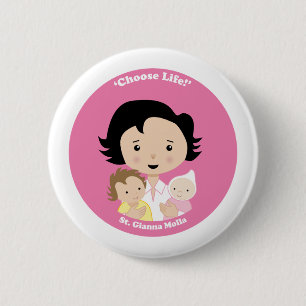 St. Gianna Molla Ronde Button 5,7 Cm