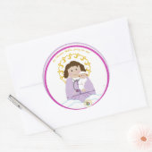 St. Gianna Molla Ronde Sticker (Envelop)