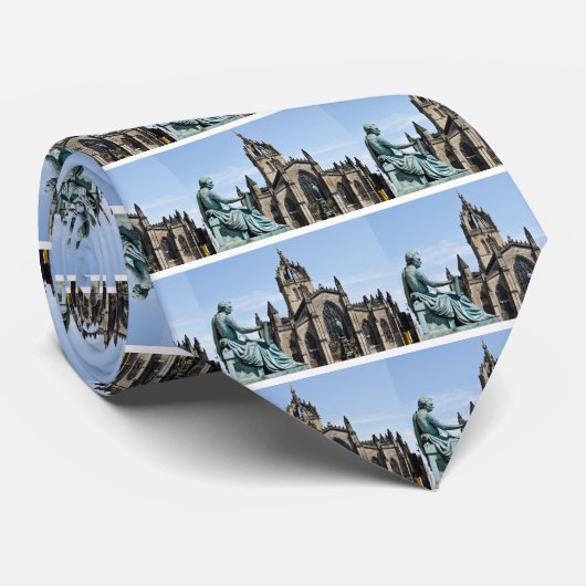 St. Giles Cathedral en David Hume Statue Stropdas (Opgerold)