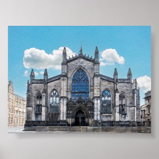 St Giles Cathedral in Edimburgh Poster (Voorkant)