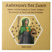 St. Gobnait of Ballyvourney (SAE 003) keramische t Tegeltje (Voorkant)