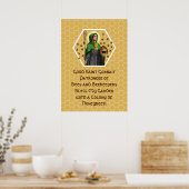 St. Gobnait van Ballyvourney (SAE 003) Poster (Keuken)
