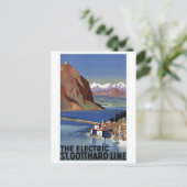 St.Gotthard Line Zwitserland Vintage Travel Briefkaart (Staand voorkant)