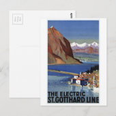 St.Gotthard Line Zwitserland Vintage Travel Briefkaart (Voorkant / Achterkant)