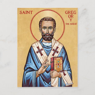 St. Gregorius de Grote, Paus van Rome Orthodoxe Ic Briefkaart