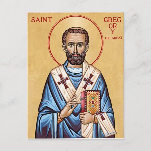 St. Gregorius de Grote, Paus van Rome Orthodoxe Ic Briefkaart (Voorkant)