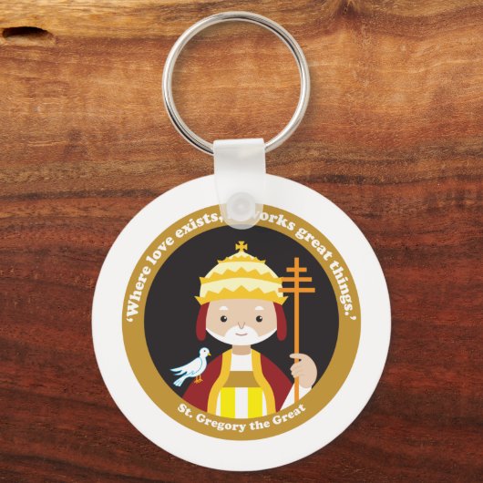 St. Gregory de Grote Sleutelhanger (Voorkant)