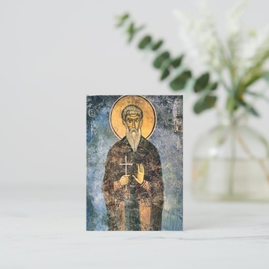 St. Gregory of Crete Orthodox Prayer Card Plaatskaartje (Staand voorkant)