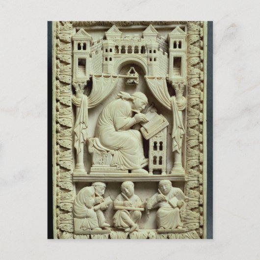 St. Gregory schrijft met onderstaande gekrabben Briefkaart (Voorkant)