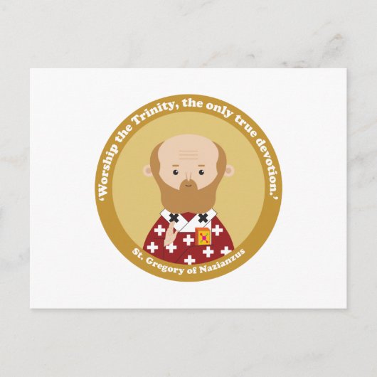 St. Gregory van Nazianzus Briefkaart (Voorkant)