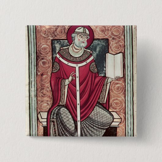 St. Gregory Vierkante Button 5,1 Cm (Voorkant)