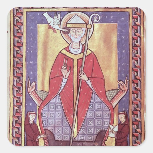 St. Gregory Vierkante Sticker (Voorkant)