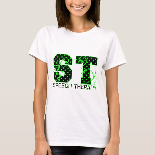 St groene en zwarte stippen t-shirt (Voorkant)