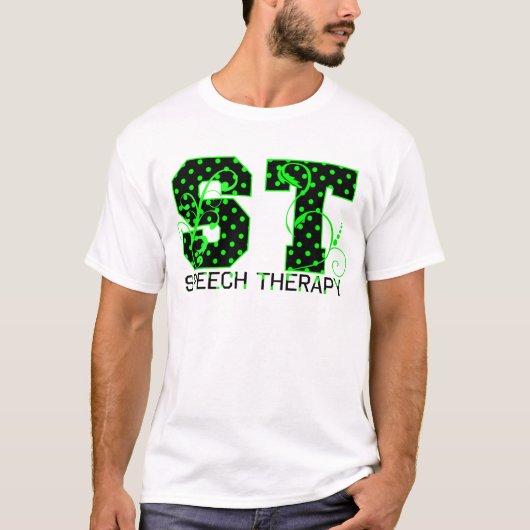 St groene en zwarte stippen t-shirt (Voorkant)