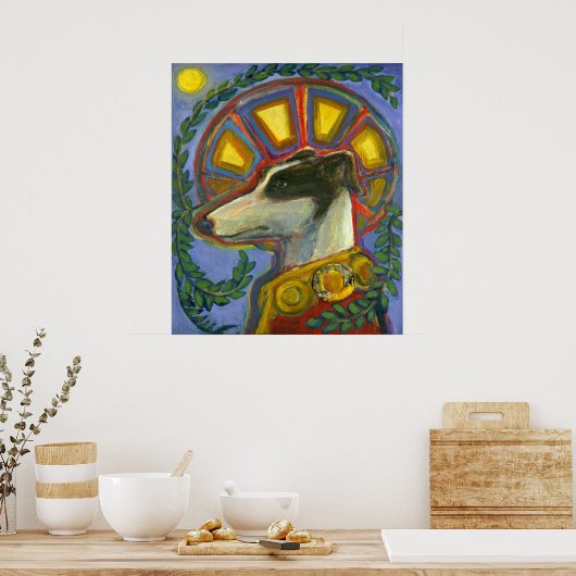 St. Guinefort de Greyhound Print (Keuken)