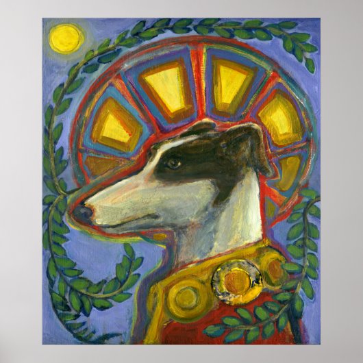 St. Guinefort de Greyhound Print (Voorkant)