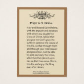 St. Helen Helena Religieuze Katholieke Prayer Visitekaartje (Achterkant)