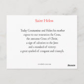 St. Helen Prayer Card Briefkaart (Achterkant)