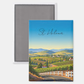  St. Helena Californië Magneet (Voorkant / Achterkant)