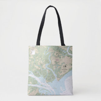 St Helena Geluid Nautische Grafiek 11517 Tote Bag