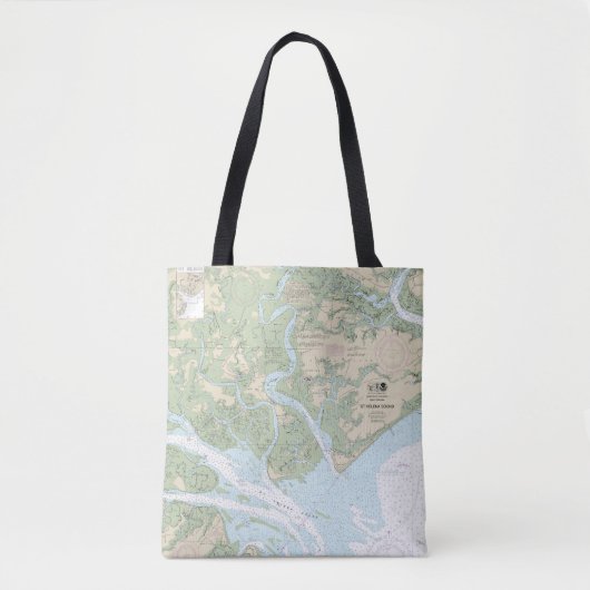St Helena Geluid Nautische Grafiek 11517 Tote Bag (Voorkant)