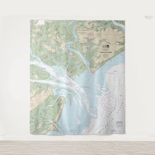 St Helena Geluid Nautische Grafiek 11517 Wandkleed (Voorkant)