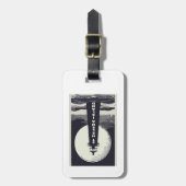 St. Helena Island Michigan Vuurtoren maan Bagagelabel (Voorkant verticaal)