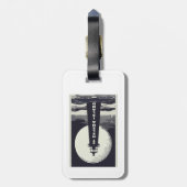 St. Helena Island Michigan Vuurtoren maan Bagagelabel (Achterkant verticaal)