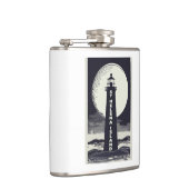 St. Helena Island Michigan Vuurtoren maan Heupfles (Rechts)