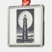 St. Helena Island Michigan Vuurtoren maan Metalen Ornament (Links)