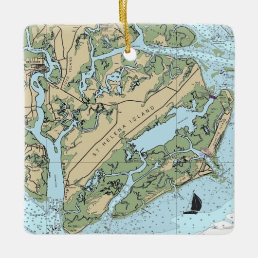 St. Helena Island South Carolina Keramisch Ornament (Voorkant)