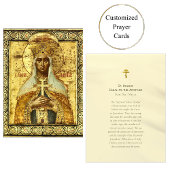 St. Helena Orthodox Christian Icon Prayer Card     Plaatskaartje
