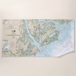 St Helena Sound to Savannah River Nautische kaart Strandlaken