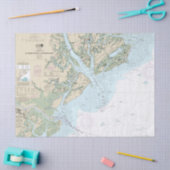 St Helena Sound to Savannah River Nautische kaart Tissuepapier (Craft)