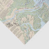 St Helena Sound to Savannah River Nautische kaart Tissuepapier (Detail)