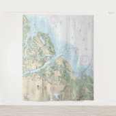 St Helena Sound to Savannah River Nautische kaart Wandkleed (Voorkant)