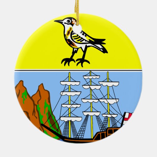 ST. HELENA*, Zuid-Atlantische kerstversiering Keramisch Ornament (Achterkant)