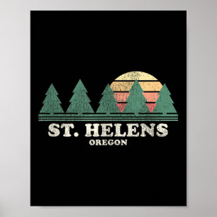 St. Helens Of Vintage Throwback T-shirt Retro 70s Poster