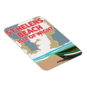 St Helens strand Wight reisposter Magneet (Rechterzijde)