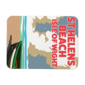 St Helens strand Wight reisposter Magneet (Horizontaal)