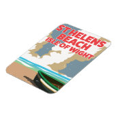 St Helens strand Wight reisposter Magneet (Linkerzijde)
