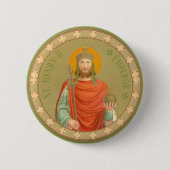 St. Hendrik II, Keizer (BBS 10) Ronde Button 5,7 Cm (Voorkant)