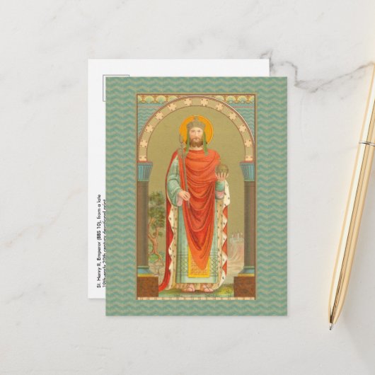 St. Henry II, keizer (BBS 10) Briefkaart (Voorkant / Achterkant in situ)