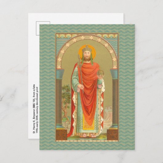 St. Henry II, keizer (BBS 10) Briefkaart (Voorkant / Achterkant)