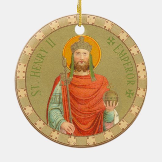 St. Henry II, keizer (BBS 10) Keramisch Ornament (Achterkant)