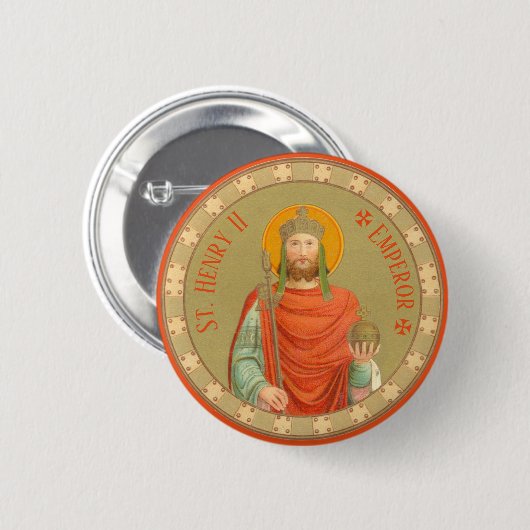 St. Henry II, keizer (BBS 10) Ronde Button 5,7 Cm (Voorkant /achterkant)
