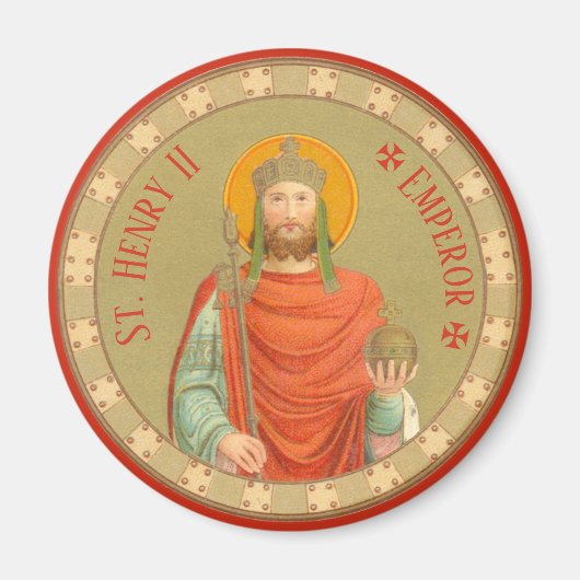 St. Henry II, keizer (BBS 10) Round Magneet (Voorkant)