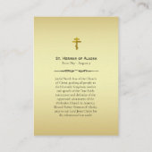 St. Herman van Alaska Gebed Kaart Plaatskaartje (Achterkant)